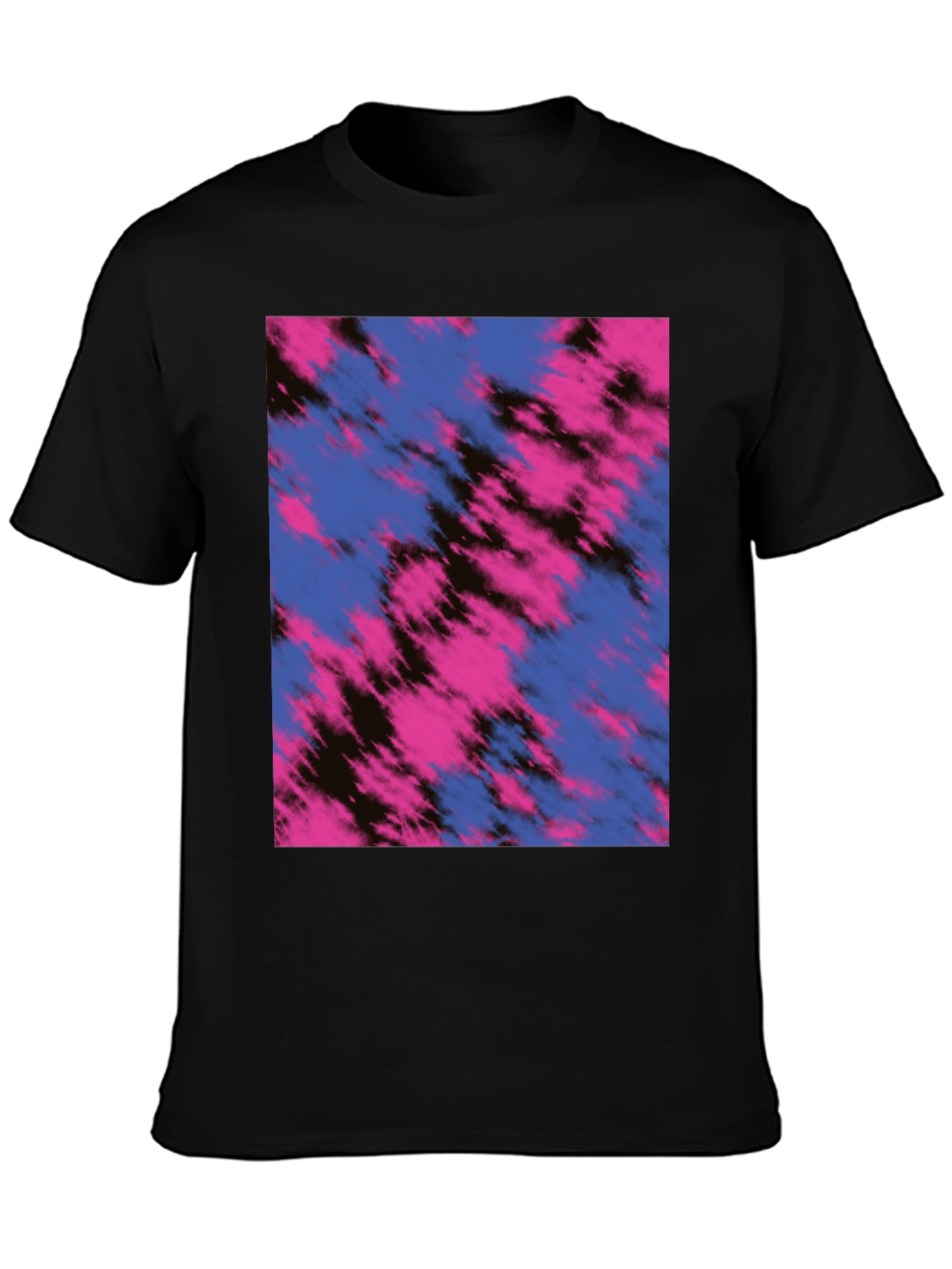 Abstract Tie-Dye Print Crew Neck T-Shirt