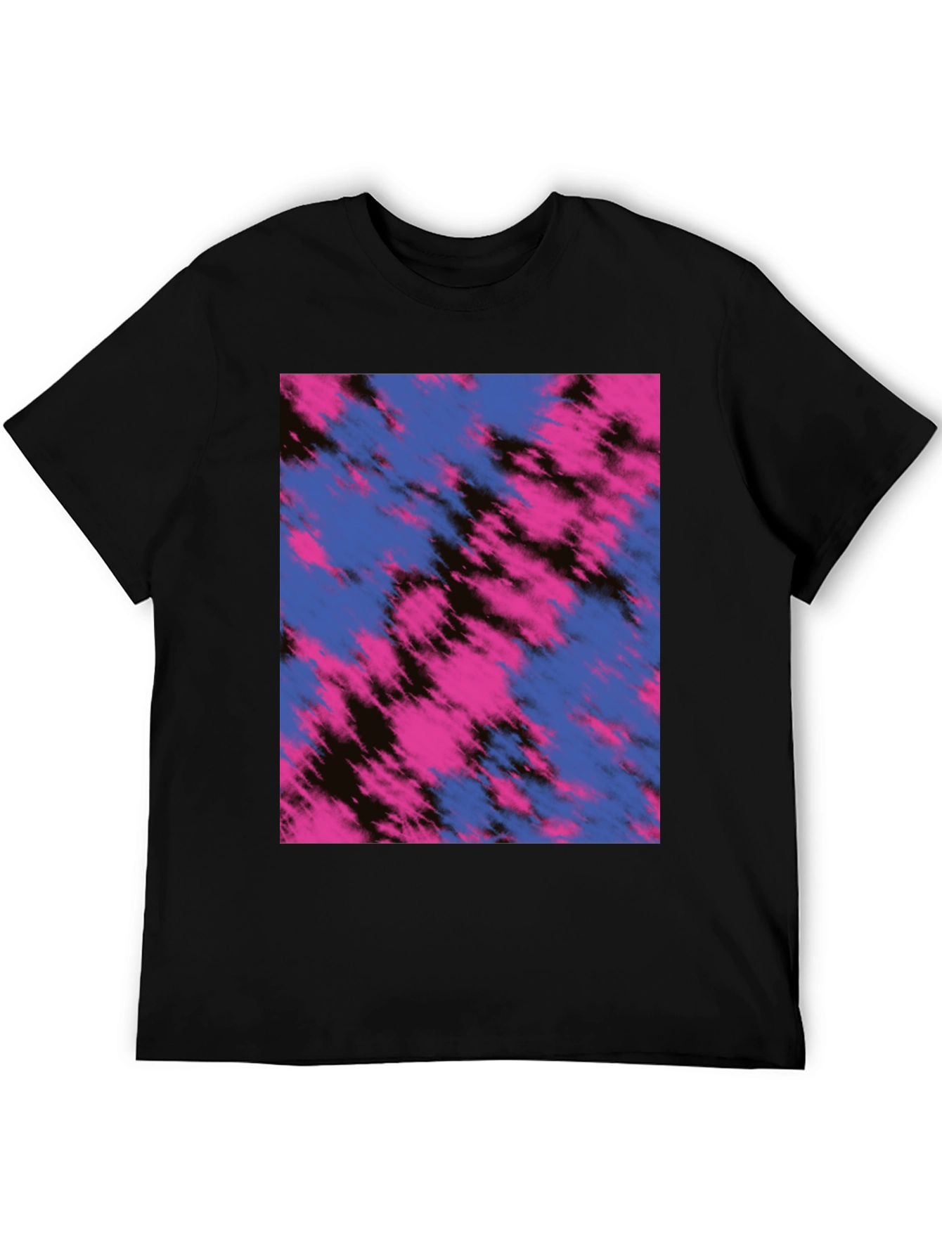 Abstract Tie-Dye Print Crew Neck T-Shirt