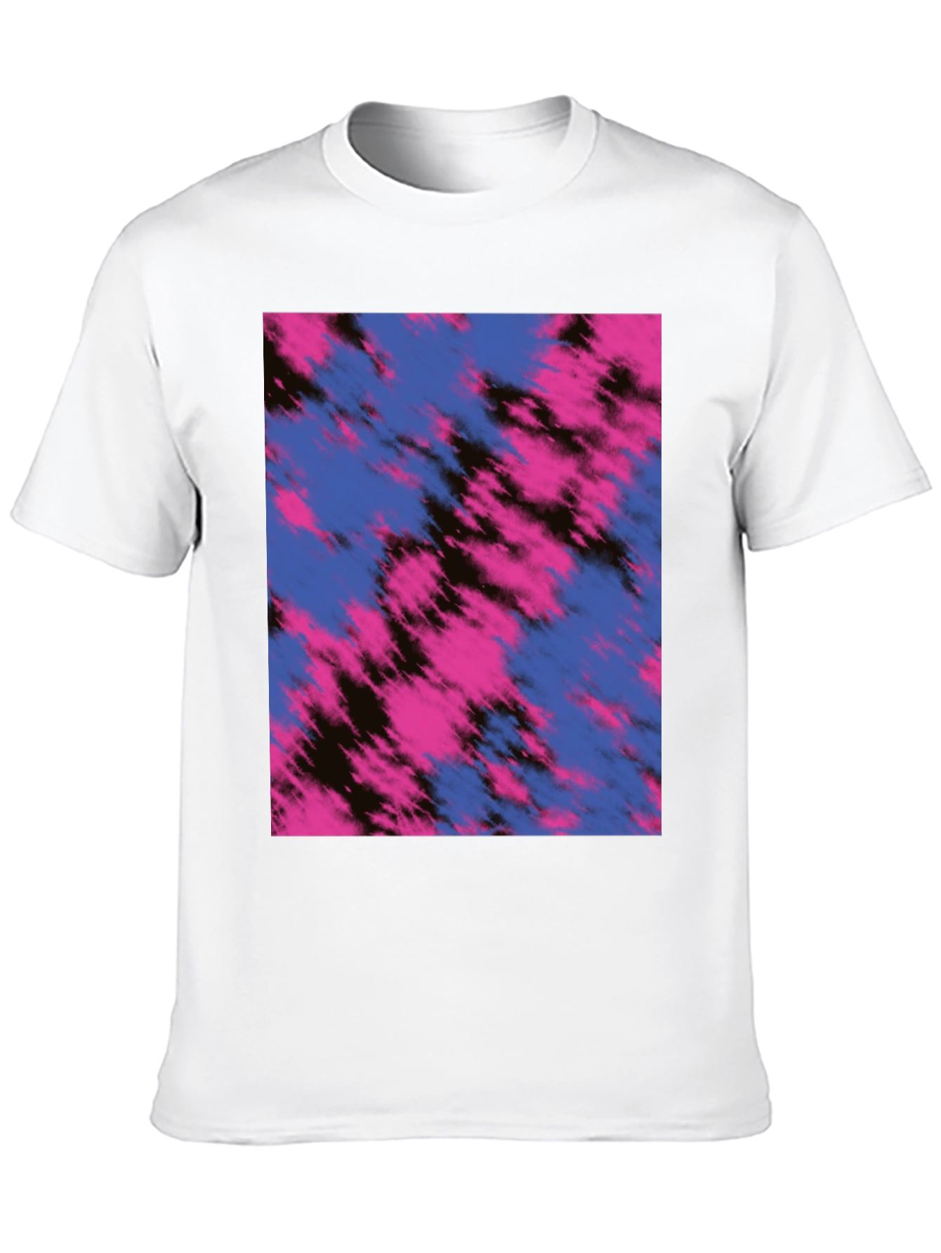 Abstract Tie-Dye Print Crew Neck T-Shirt