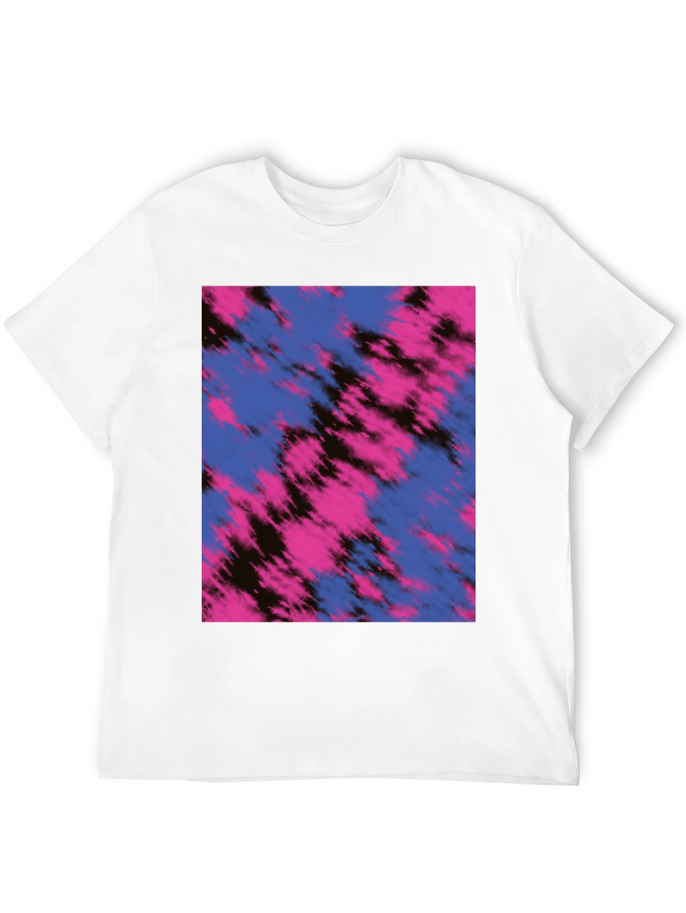 Abstract Tie-Dye Print Crew Neck T-Shirt