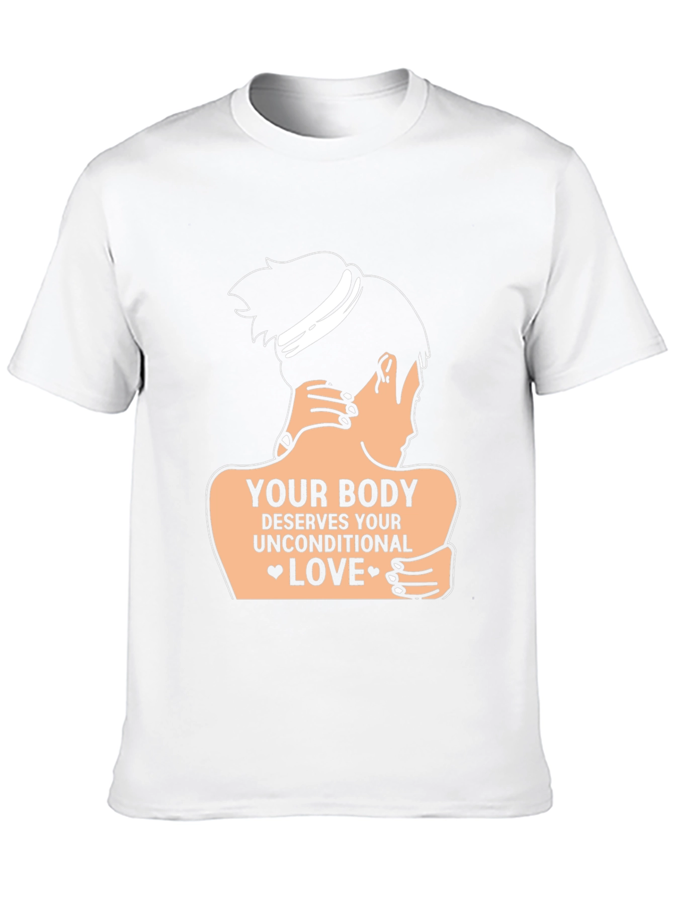 Body Positive Black T-Shirt Unconditional Love Design