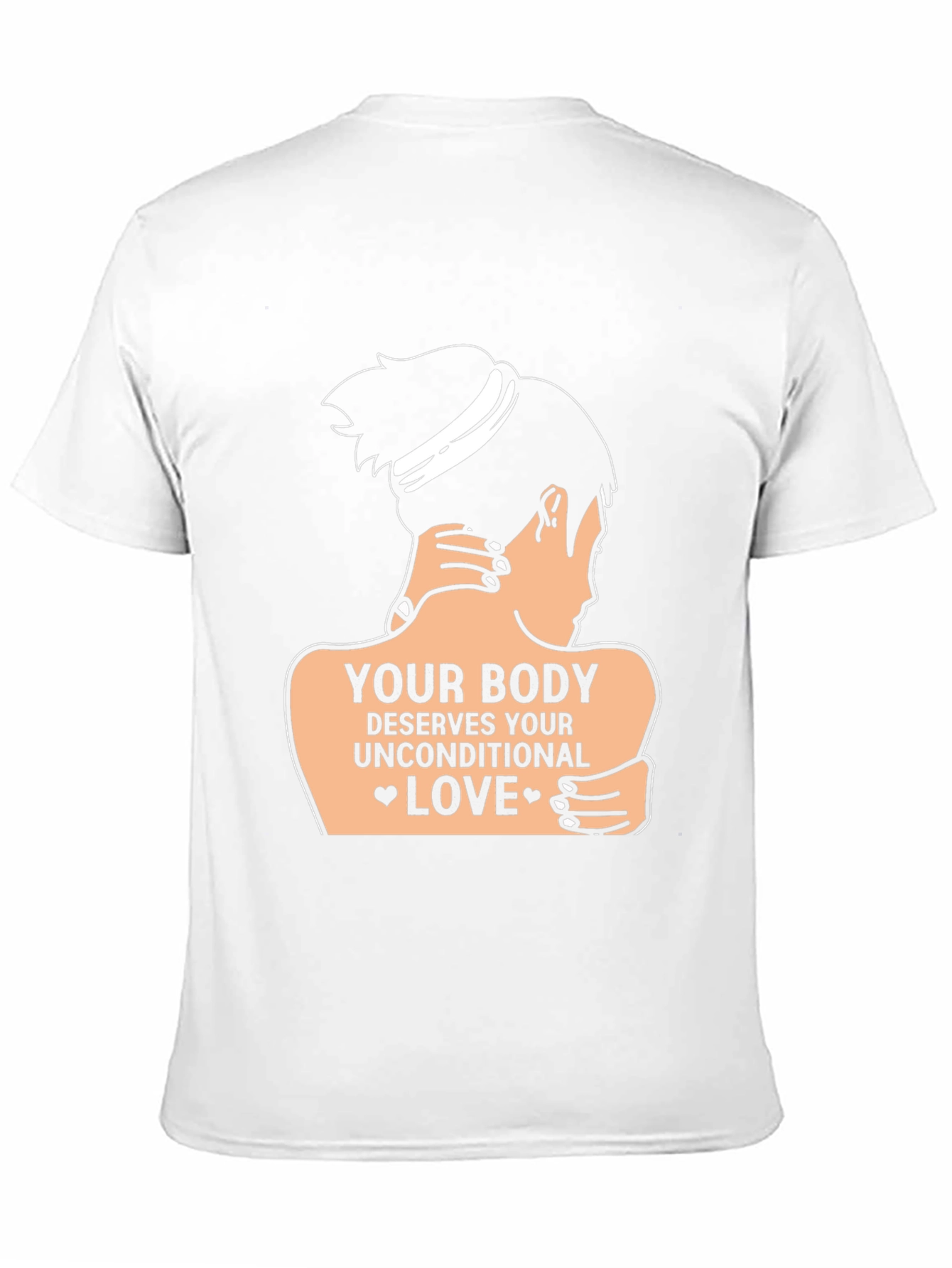 Body Positive Black T-Shirt Unconditional Love Design
