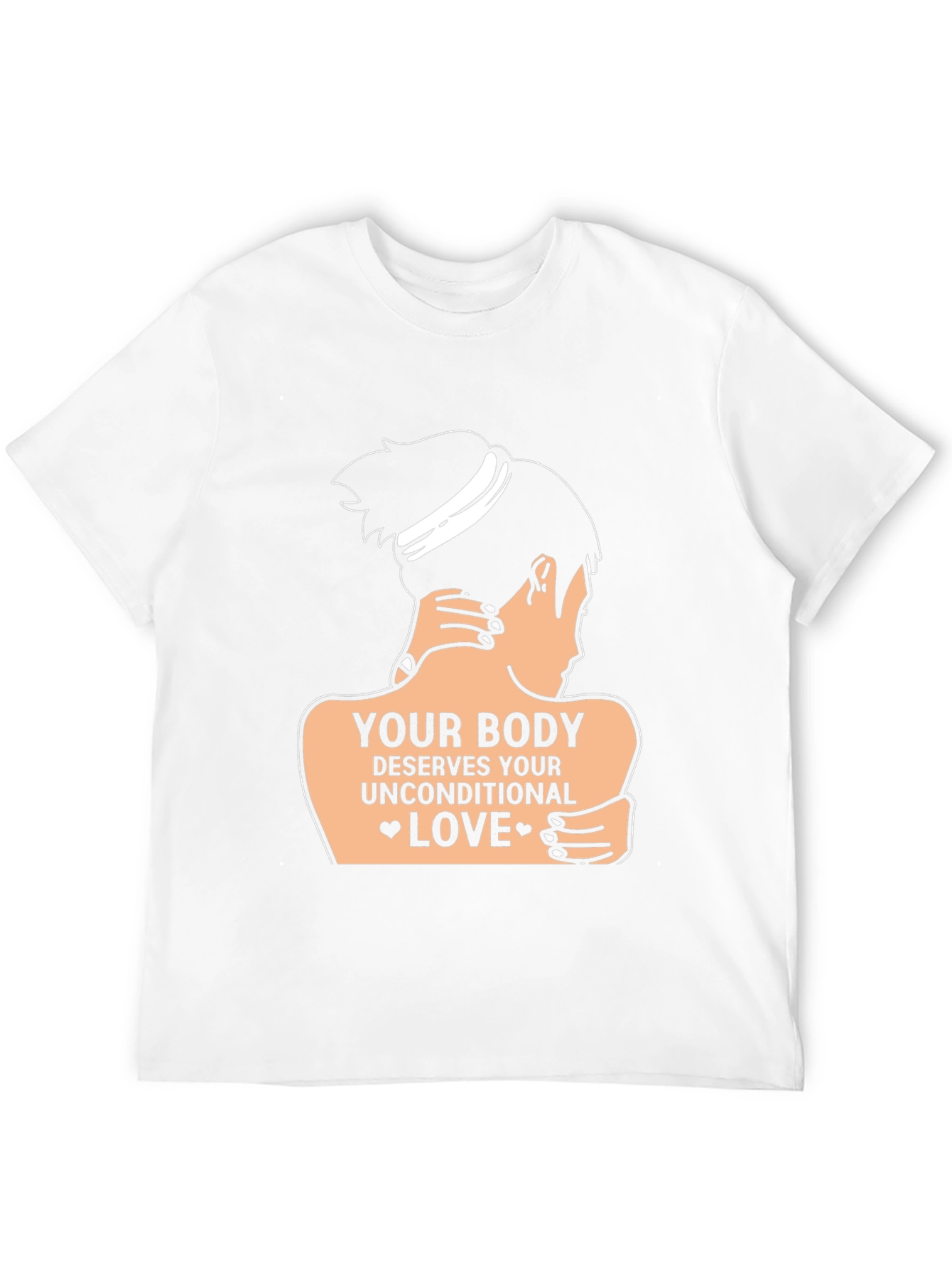 Body Positive Black T-Shirt Unconditional Love Design