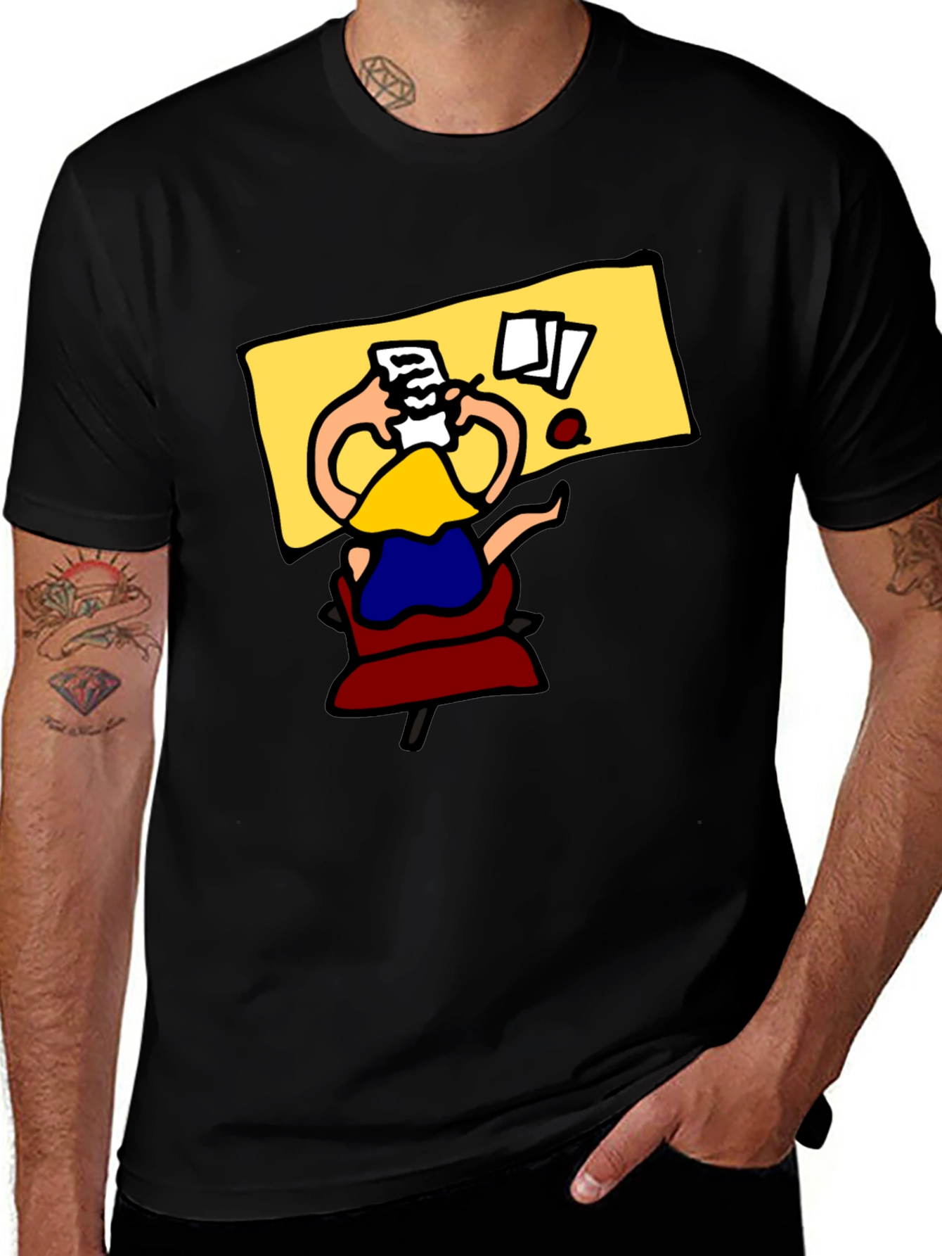 Cartoon Desk T-Shirt