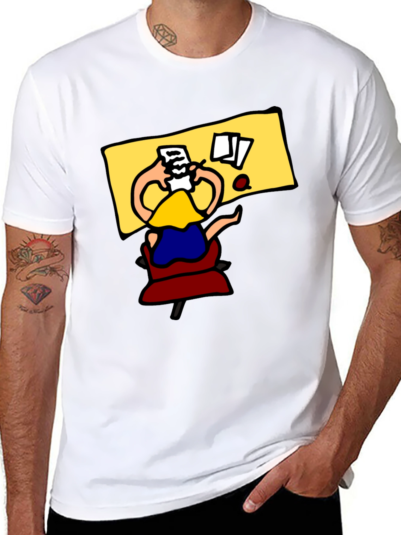 Cartoon Desk T-Shirt