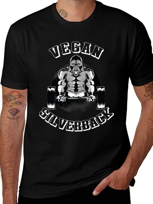 Vegan Silverback T-Shirt: Gorilla Gym Design