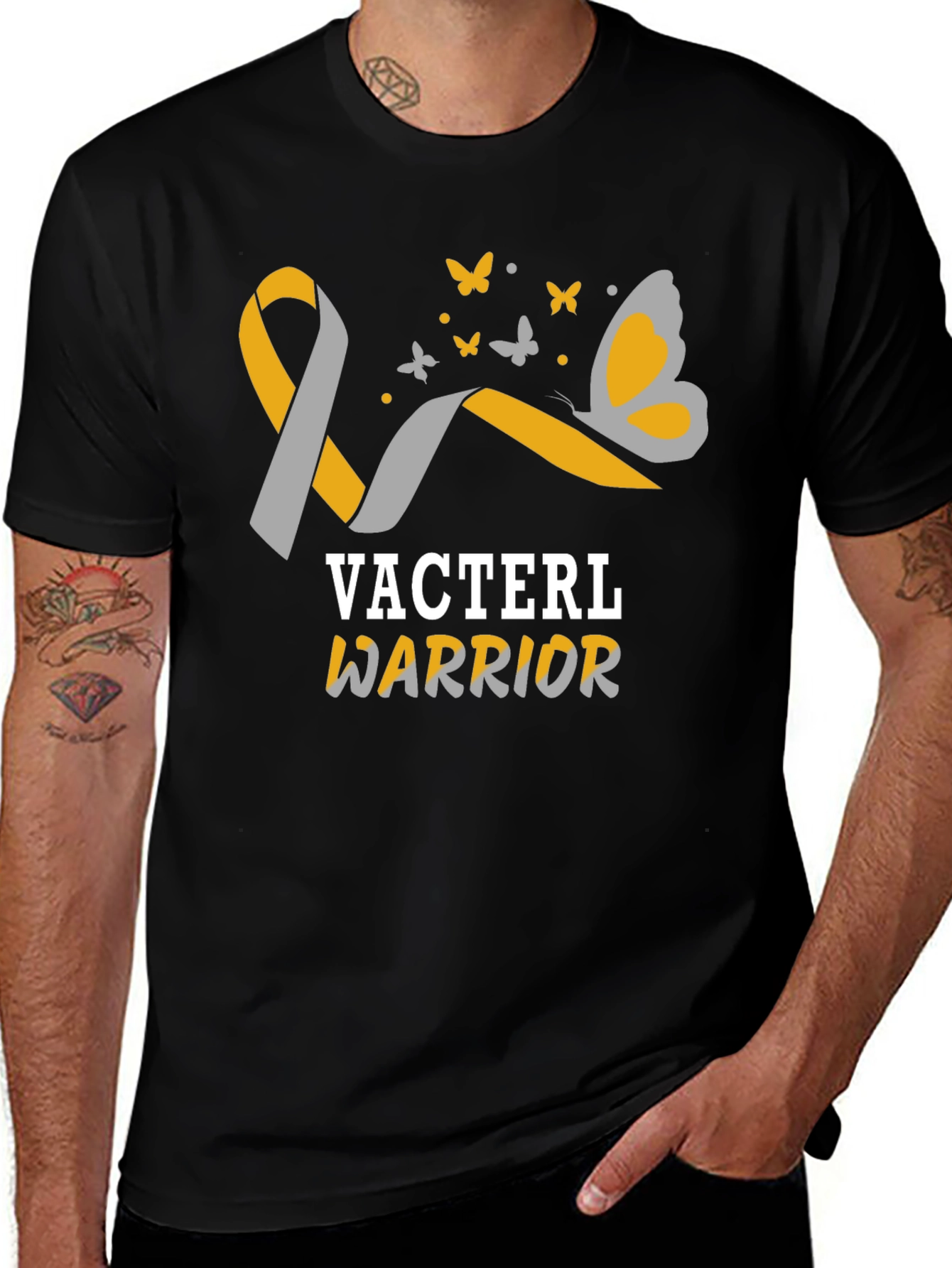 VASTERL Warrior Ribbon Butterfly T-Shirt