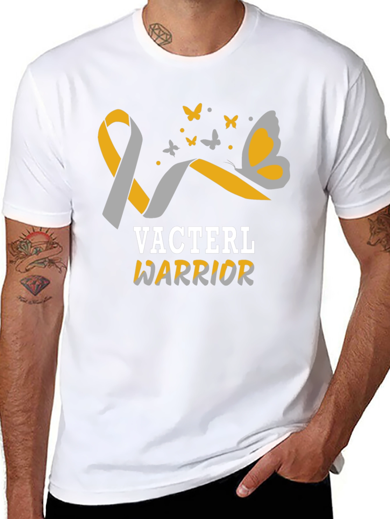 VASTERL Warrior Ribbon Butterfly T-Shirt