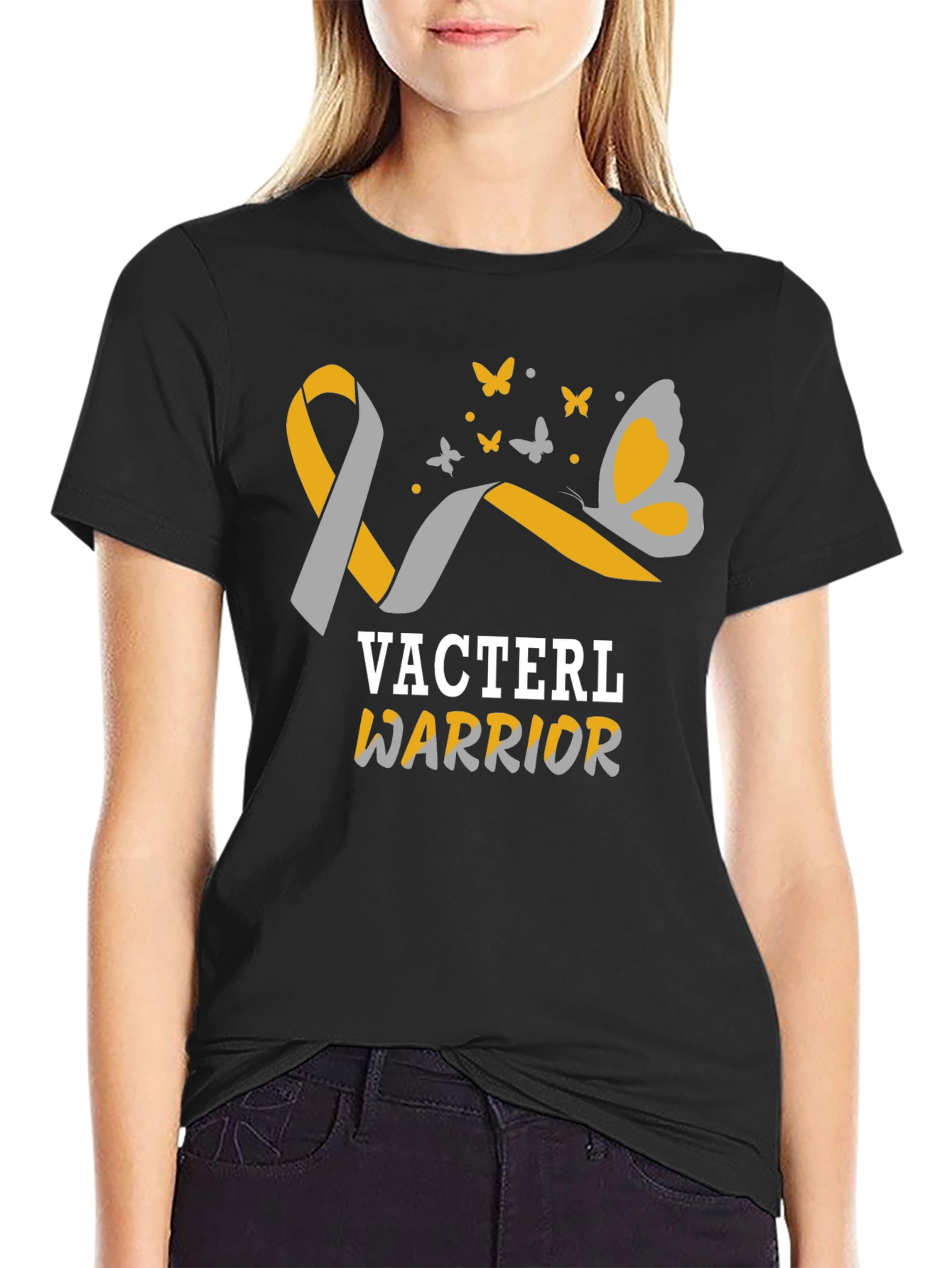 VASTERL Warrior Ribbon Butterfly T-Shirt