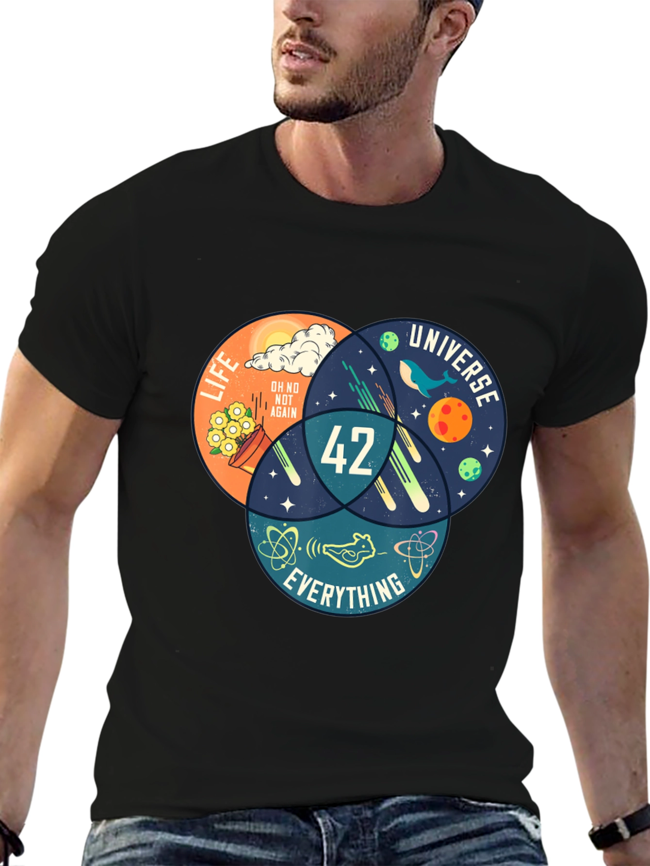 42 Hitchhikers Guide T-Shirt - Life Universe Everything