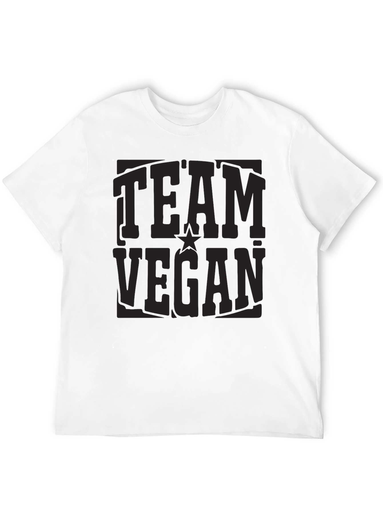 Team Vegan Black Crewneck T-Shirt