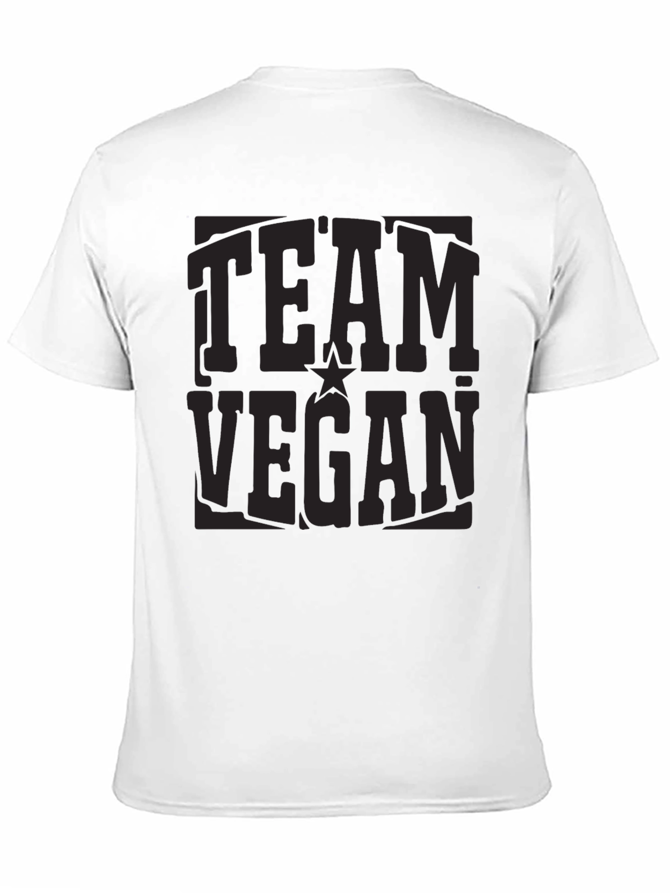 Team Vegan Black Crewneck T-Shirt