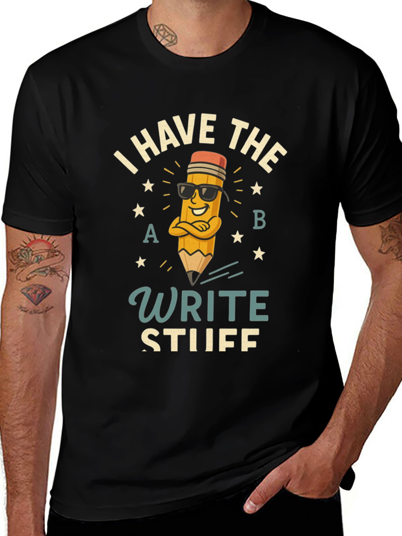 Write Stuff T-Shirt - Funny Pencil Design