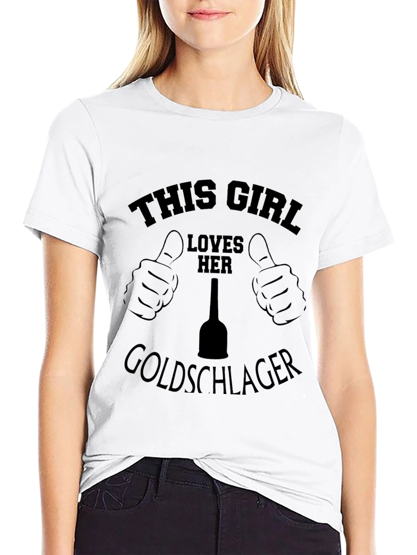 This Girl Loves Her Goldschlager Black T-Shirt