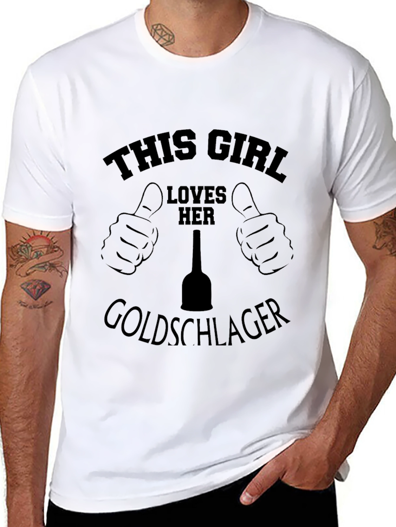 This Girl Loves Her Goldschlager Black T-Shirt