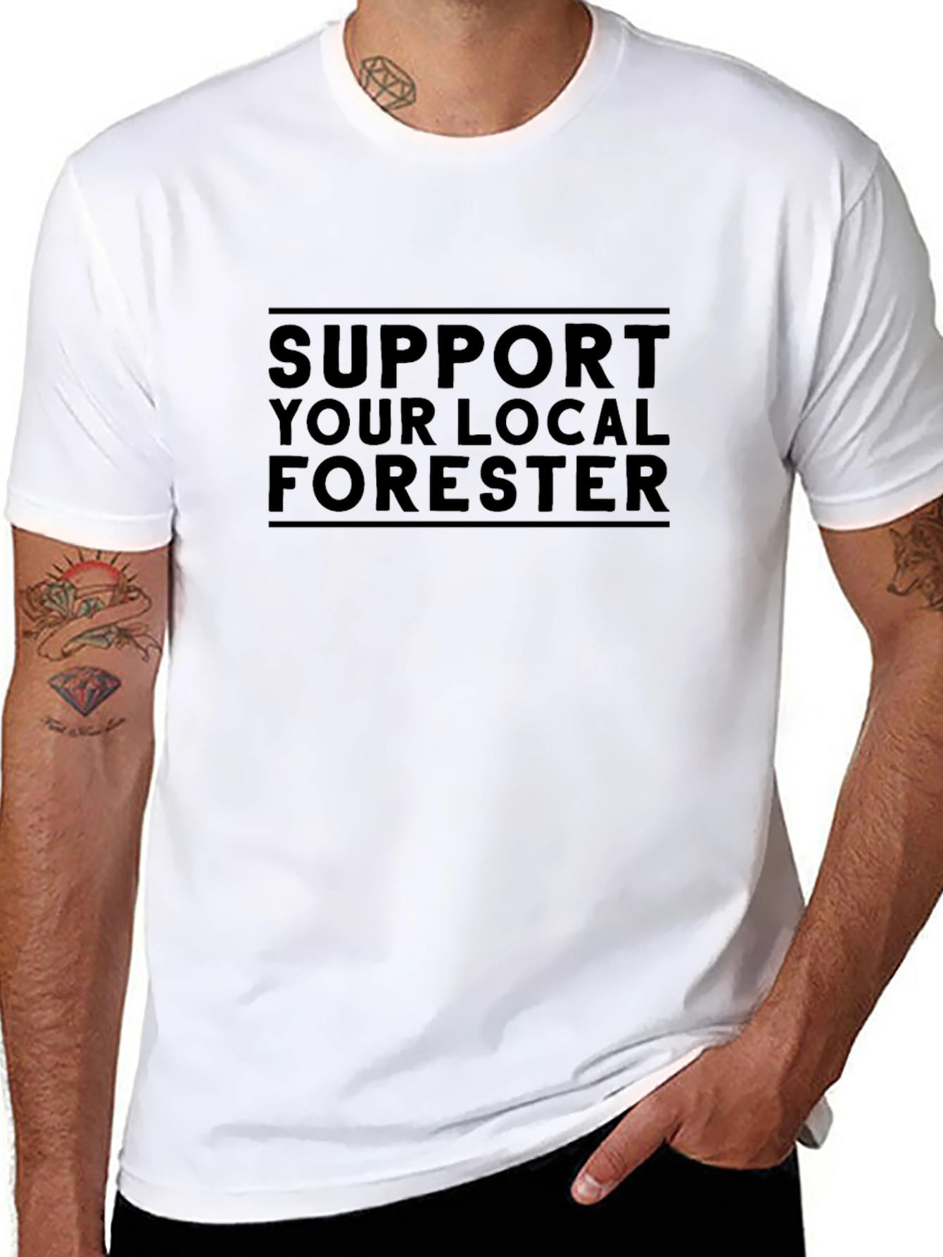 Support Your Local Forester Black T-Shirt