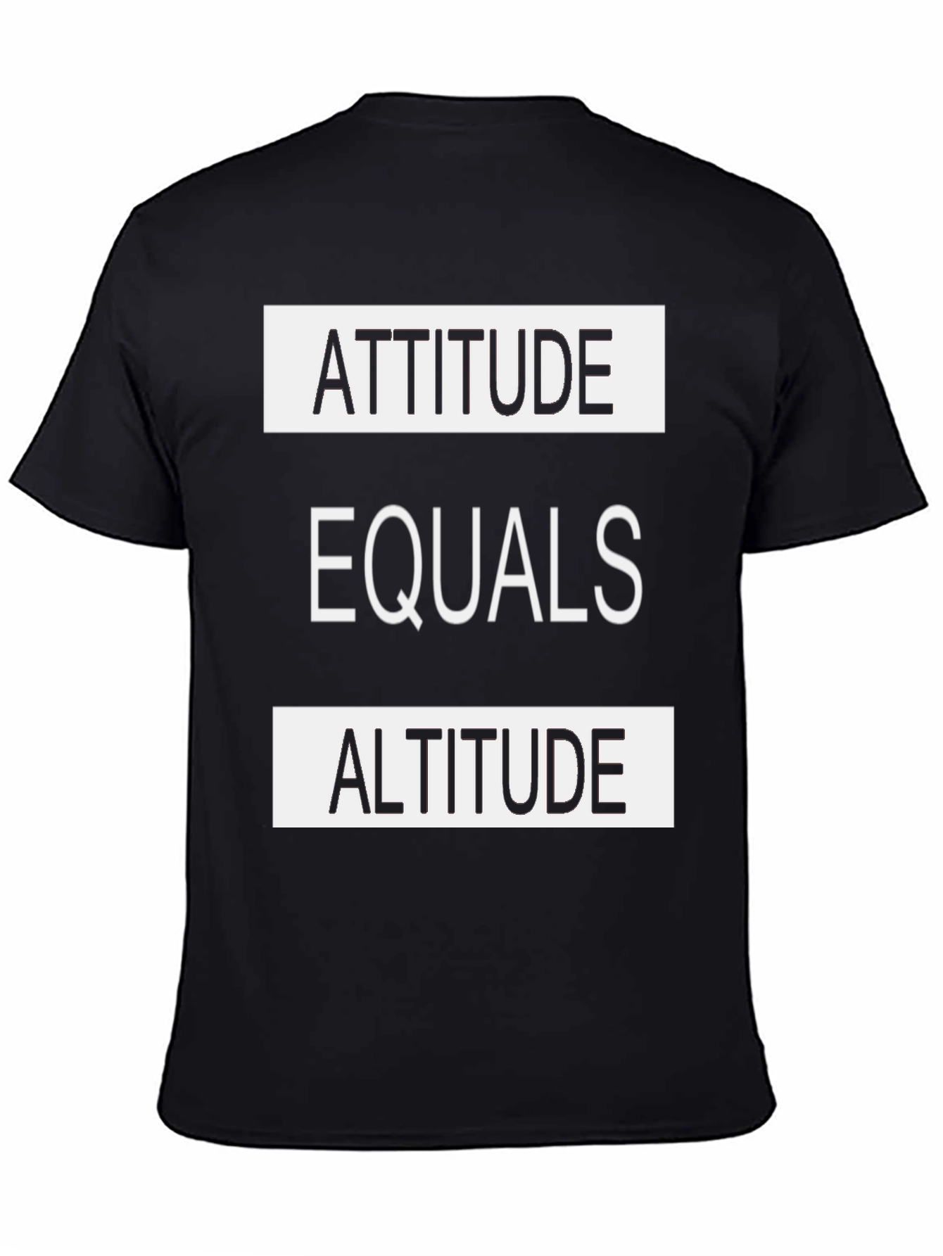 Attitude Equals Altitude Graphic Tee - Black