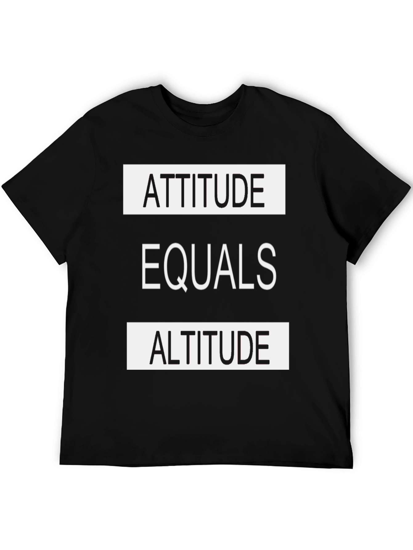Attitude Equals Altitude Graphic Tee - Black