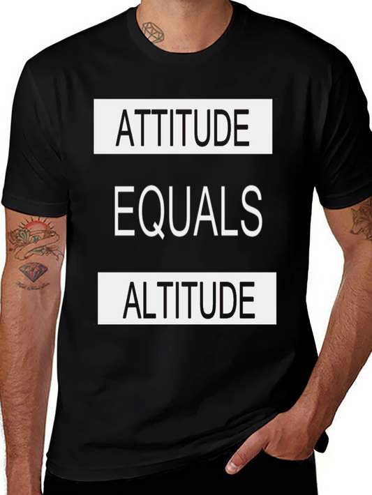 Attitude Equals Altitude Graphic Tee - Black