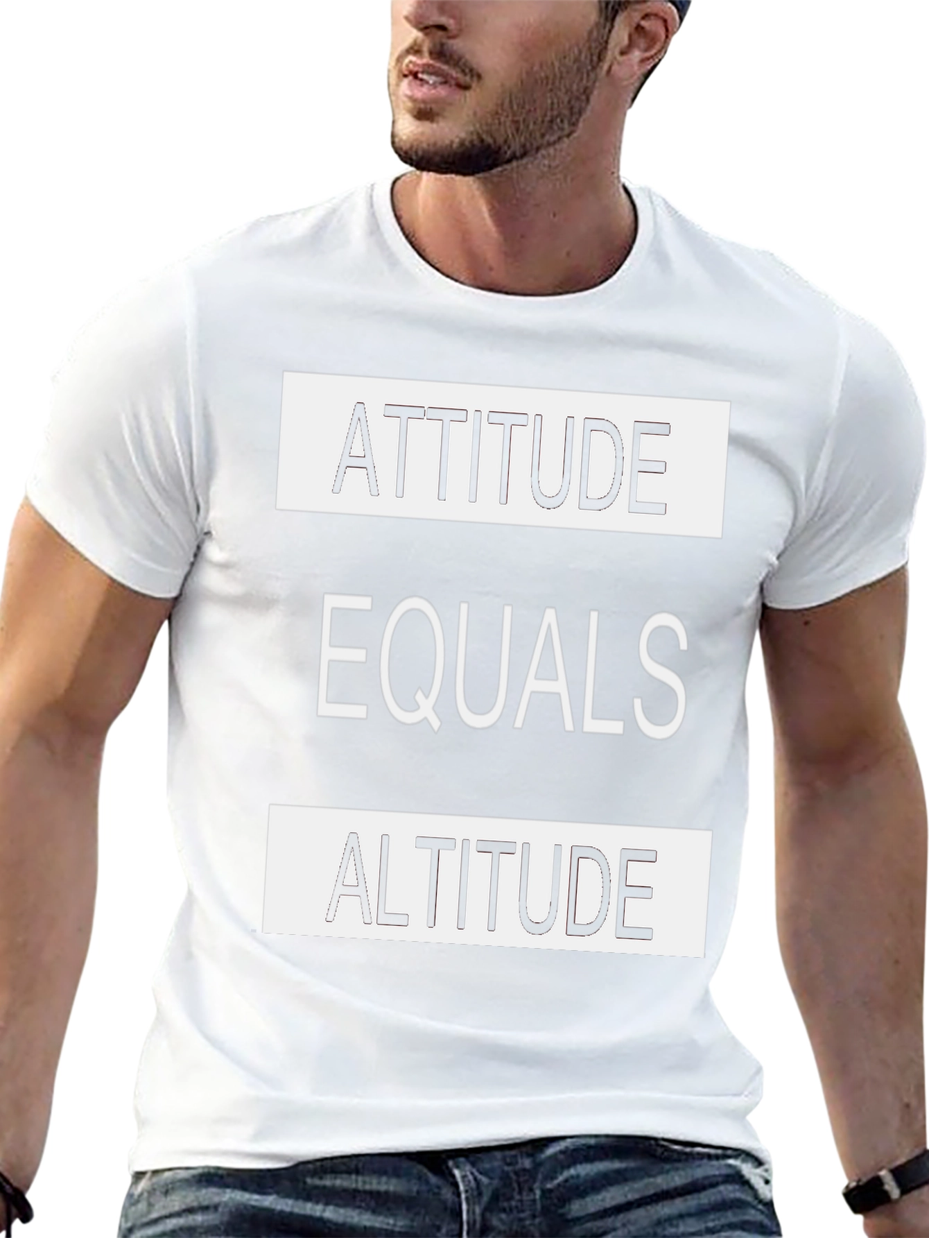 Attitude Equals Altitude Graphic Tee - Black
