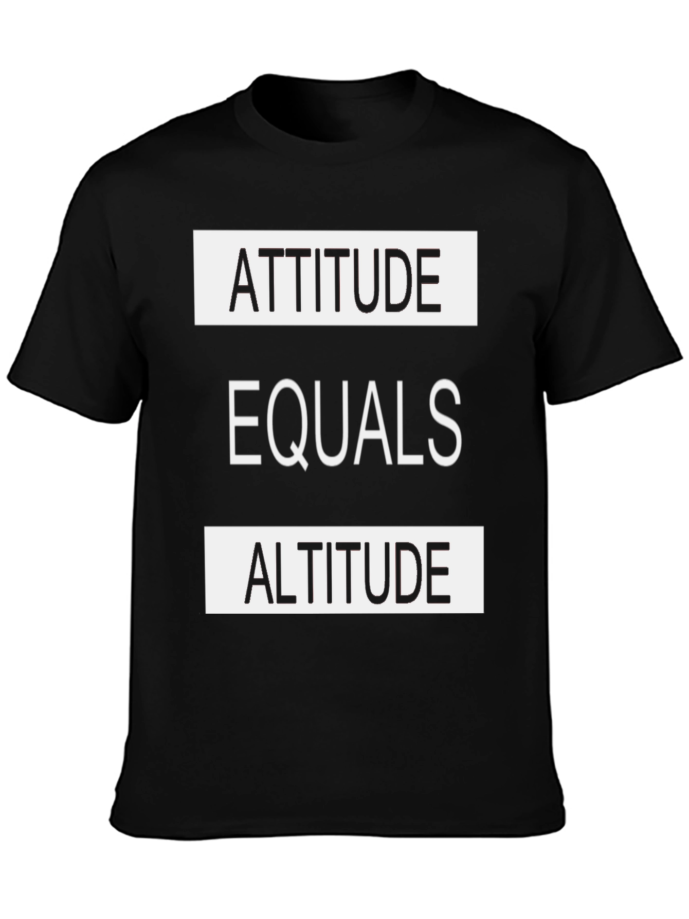 Attitude Equals Altitude Graphic Tee - Black