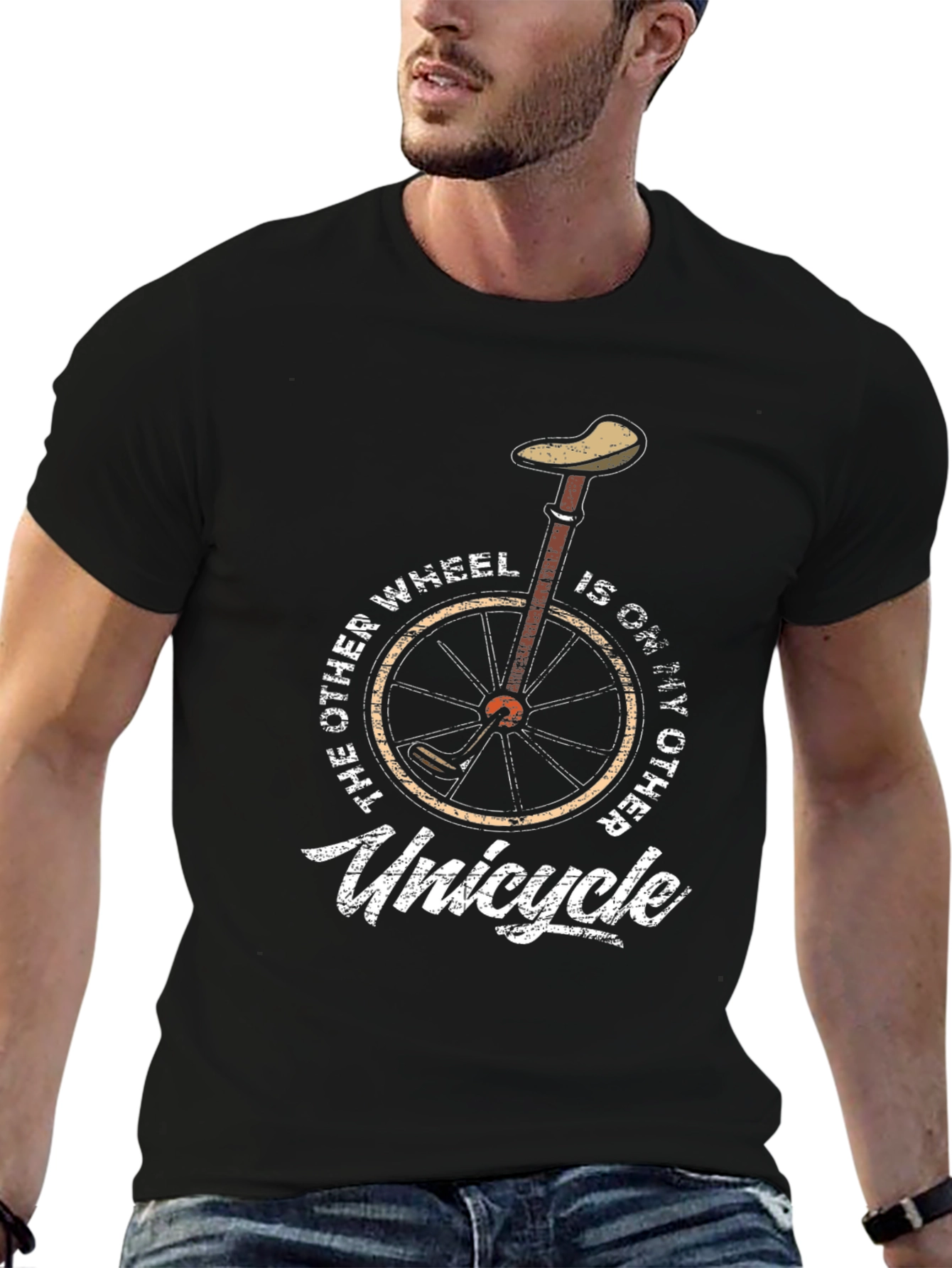 Unicycle T-Shirt - One Wheel Humor Graphic Tee