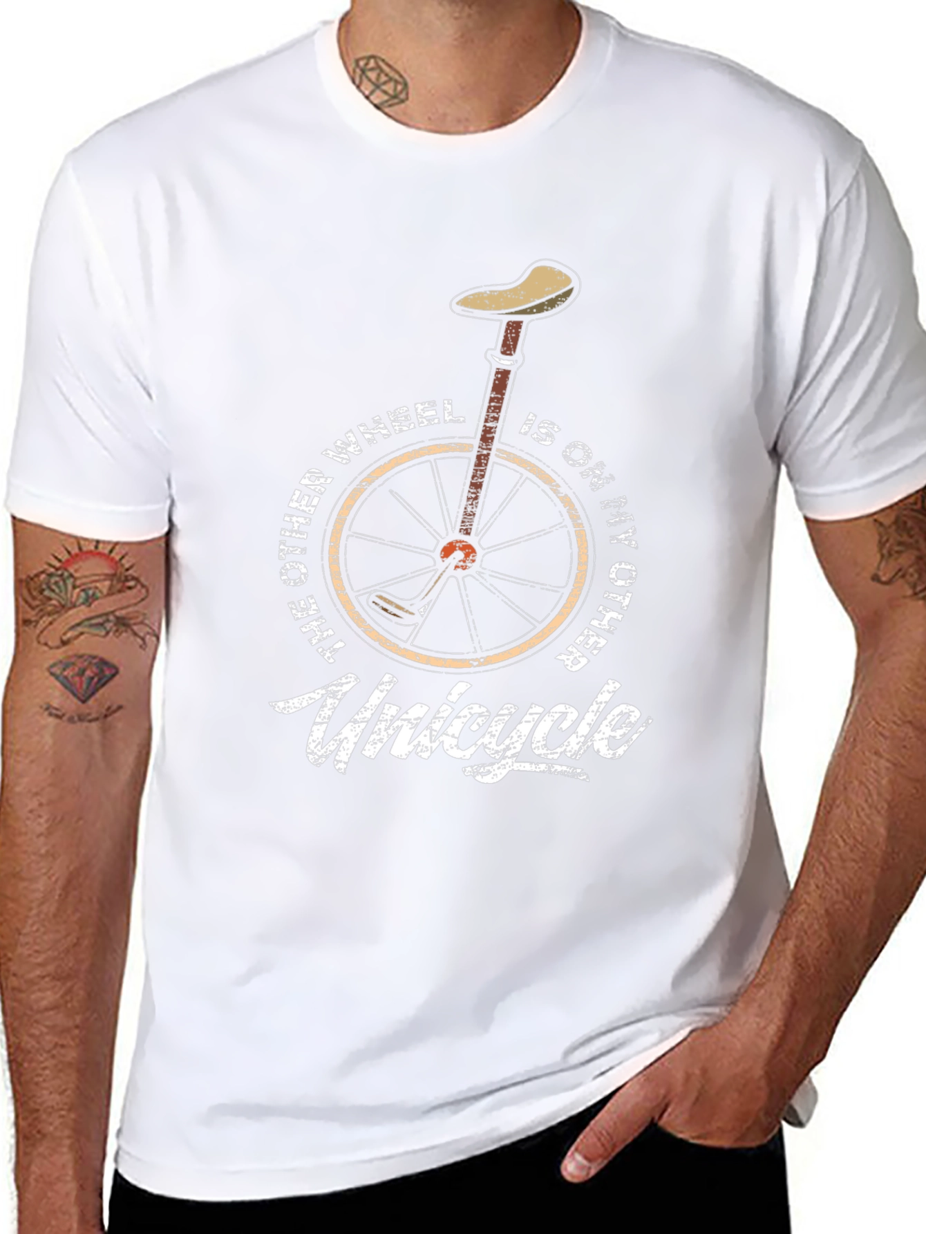 Unicycle T-Shirt - One Wheel Humor Graphic Tee