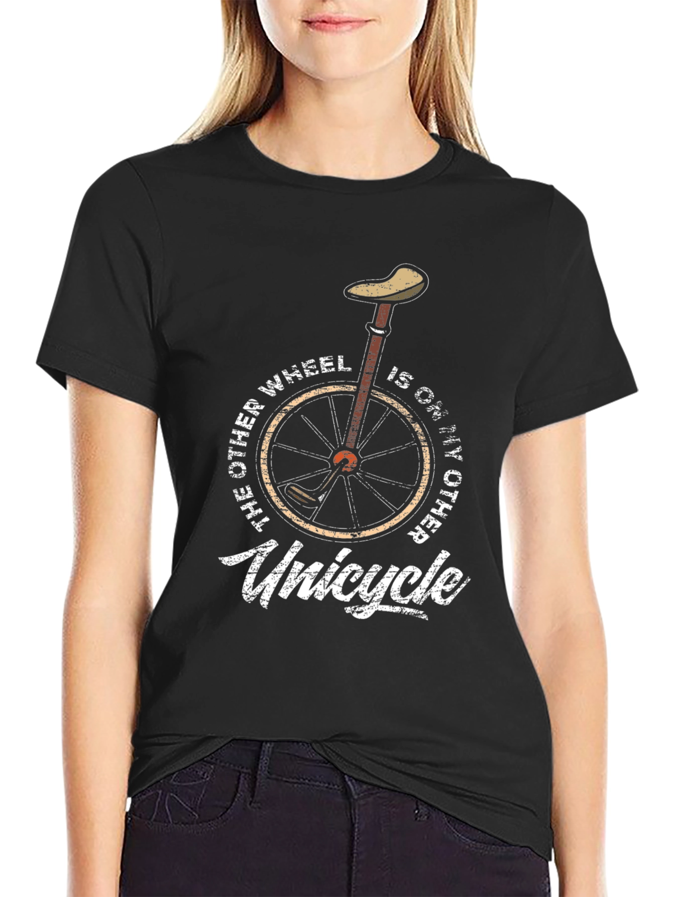 Unicycle T-Shirt - One Wheel Humor Graphic Tee