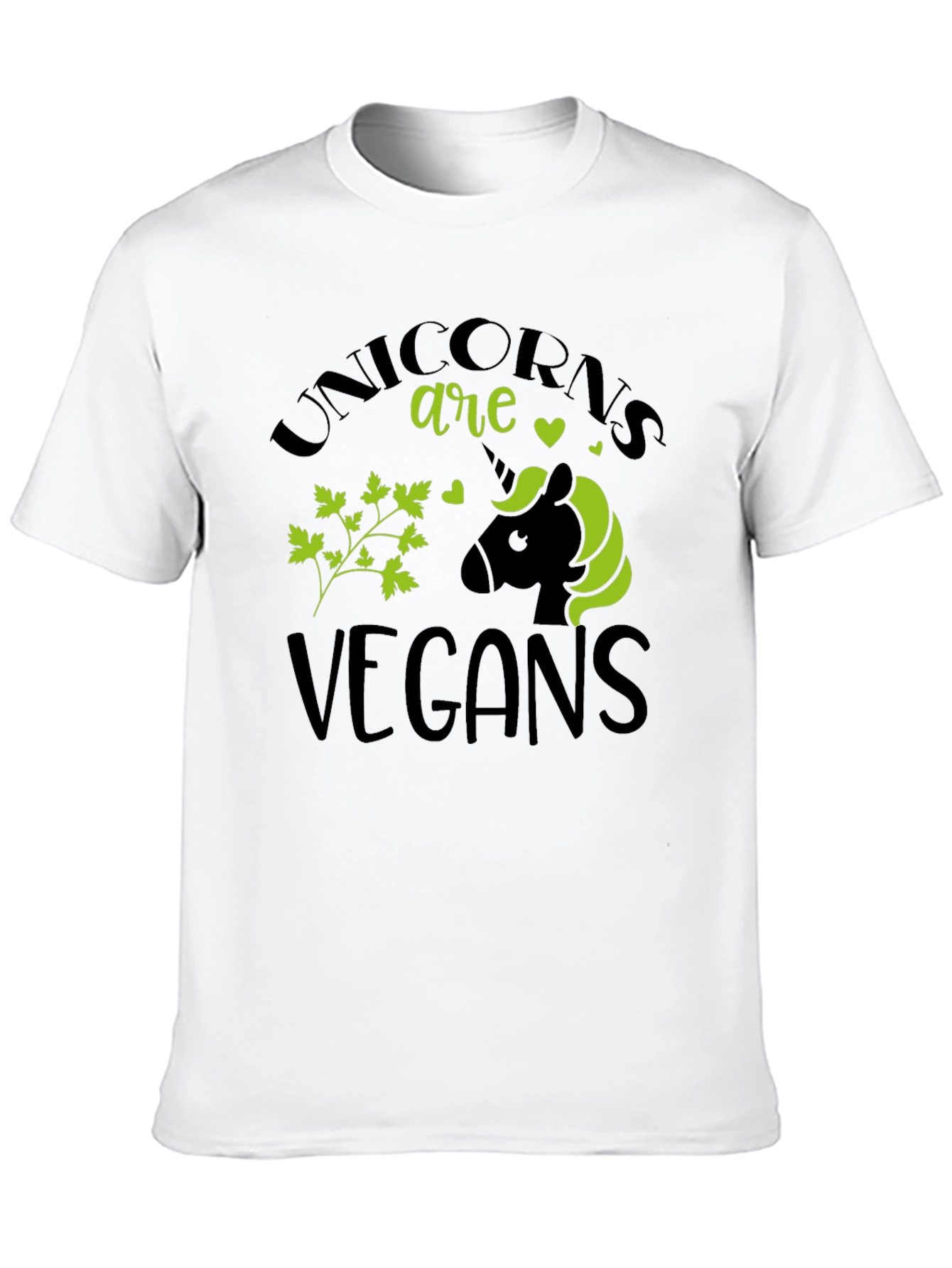 Unicorns Are Vegans Black T-Shirt