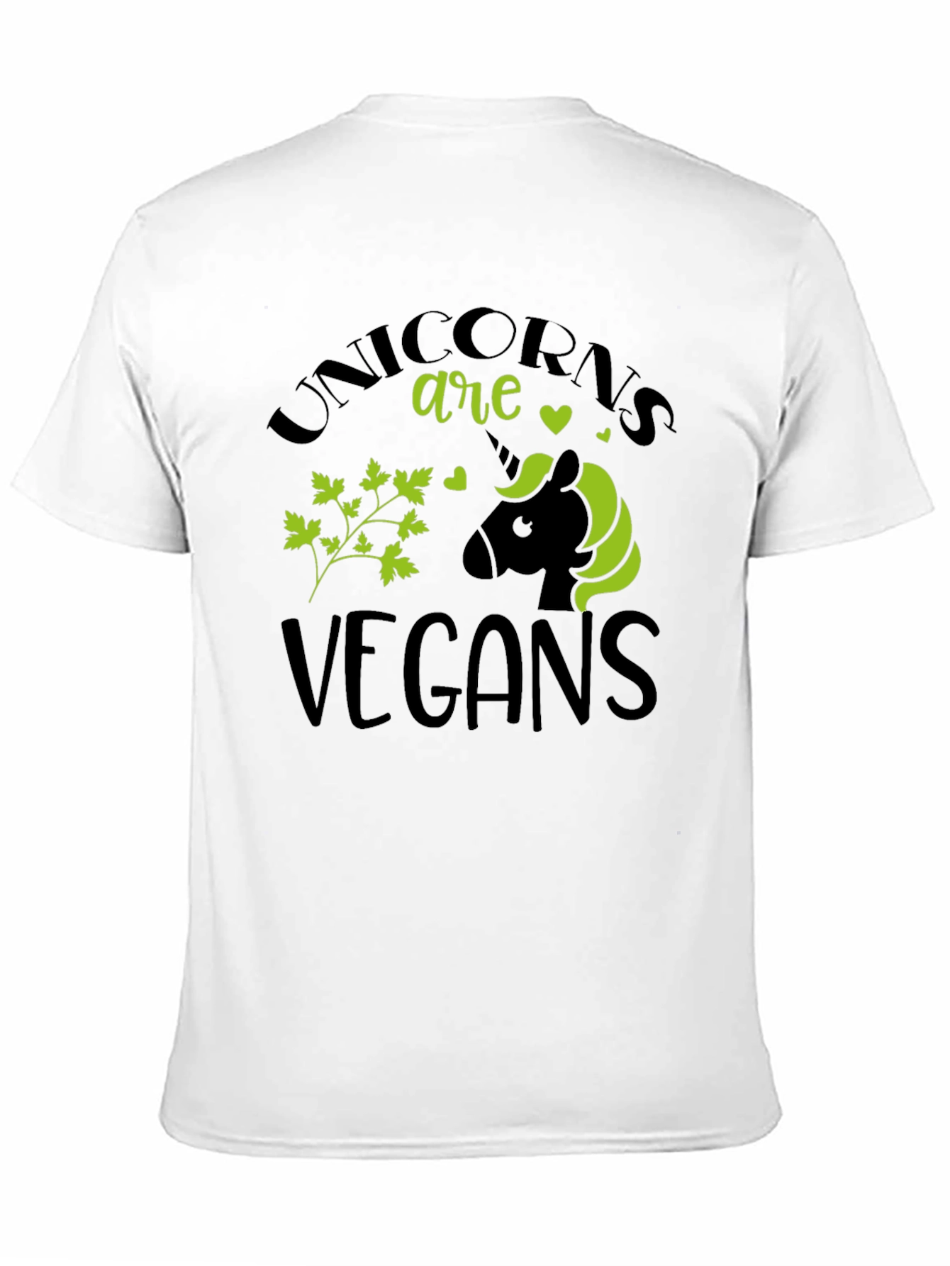 Unicorns Are Vegans Black T-Shirt