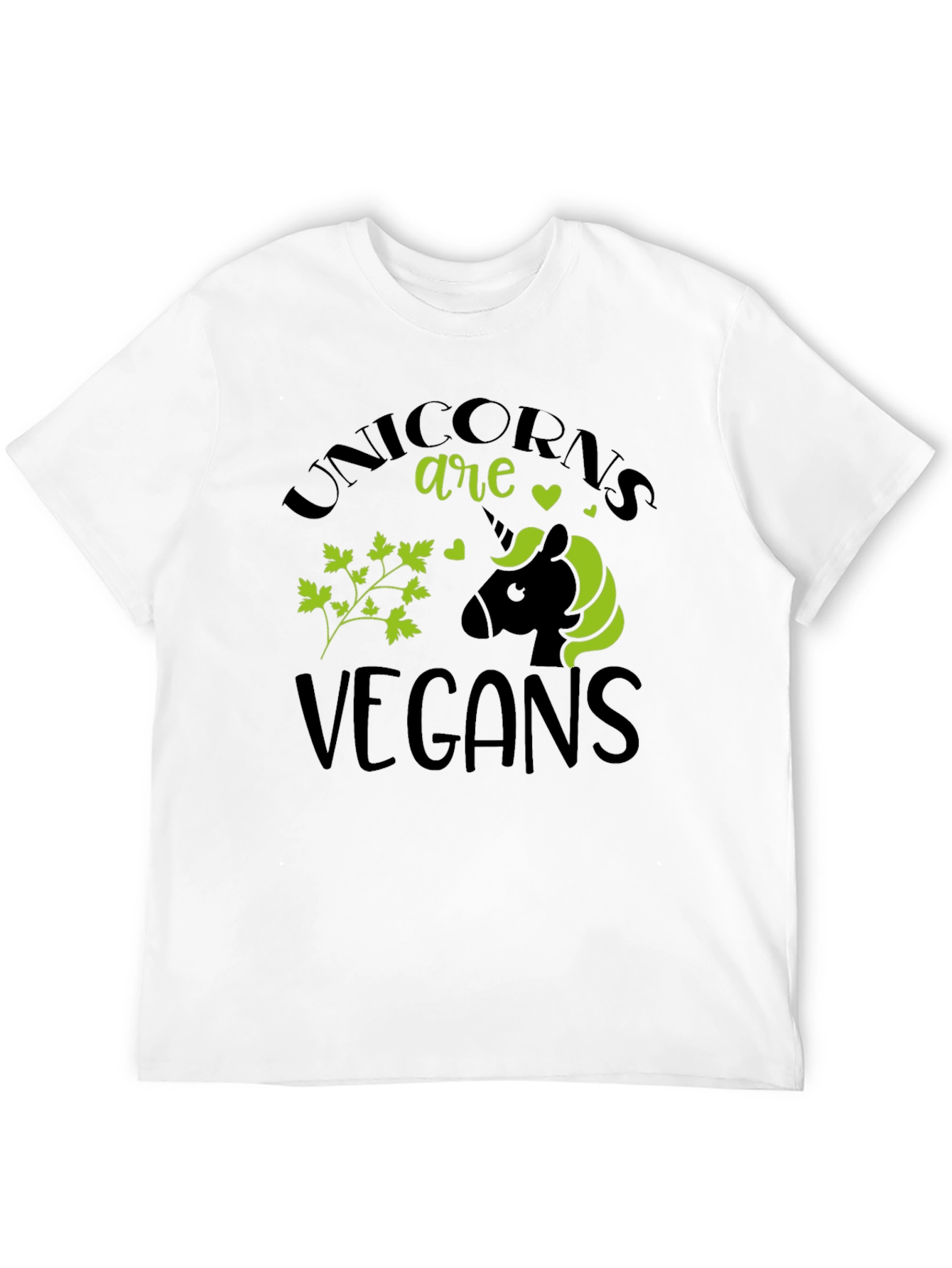 Unicorns Are Vegans Black T-Shirt