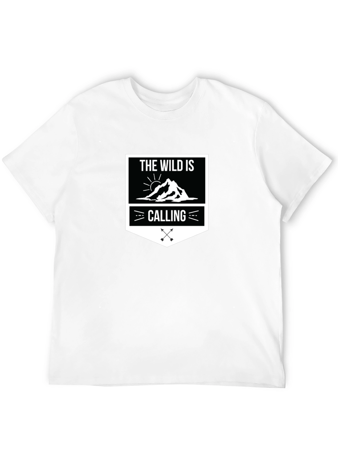 The Wild Is Calling Graphic Tee - Black Cotton