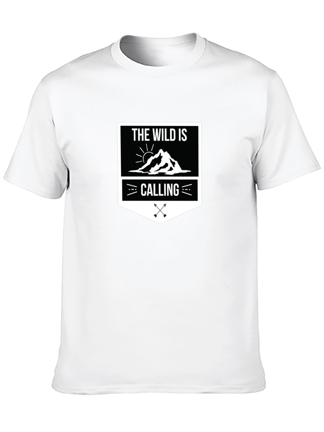 The Wild Is Calling Graphic Tee - Black Cotton