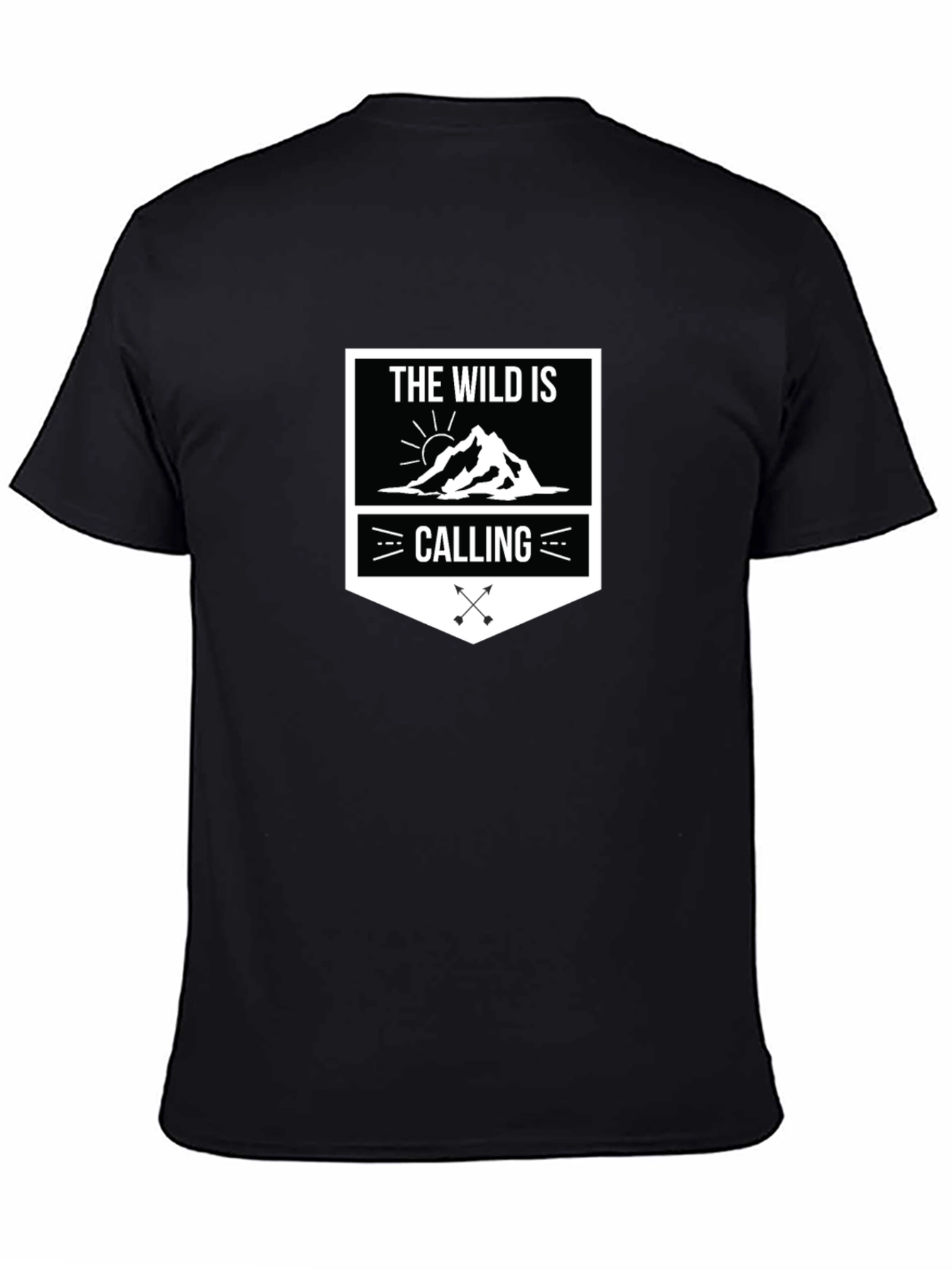 The Wild Is Calling Graphic Tee - Black Cotton