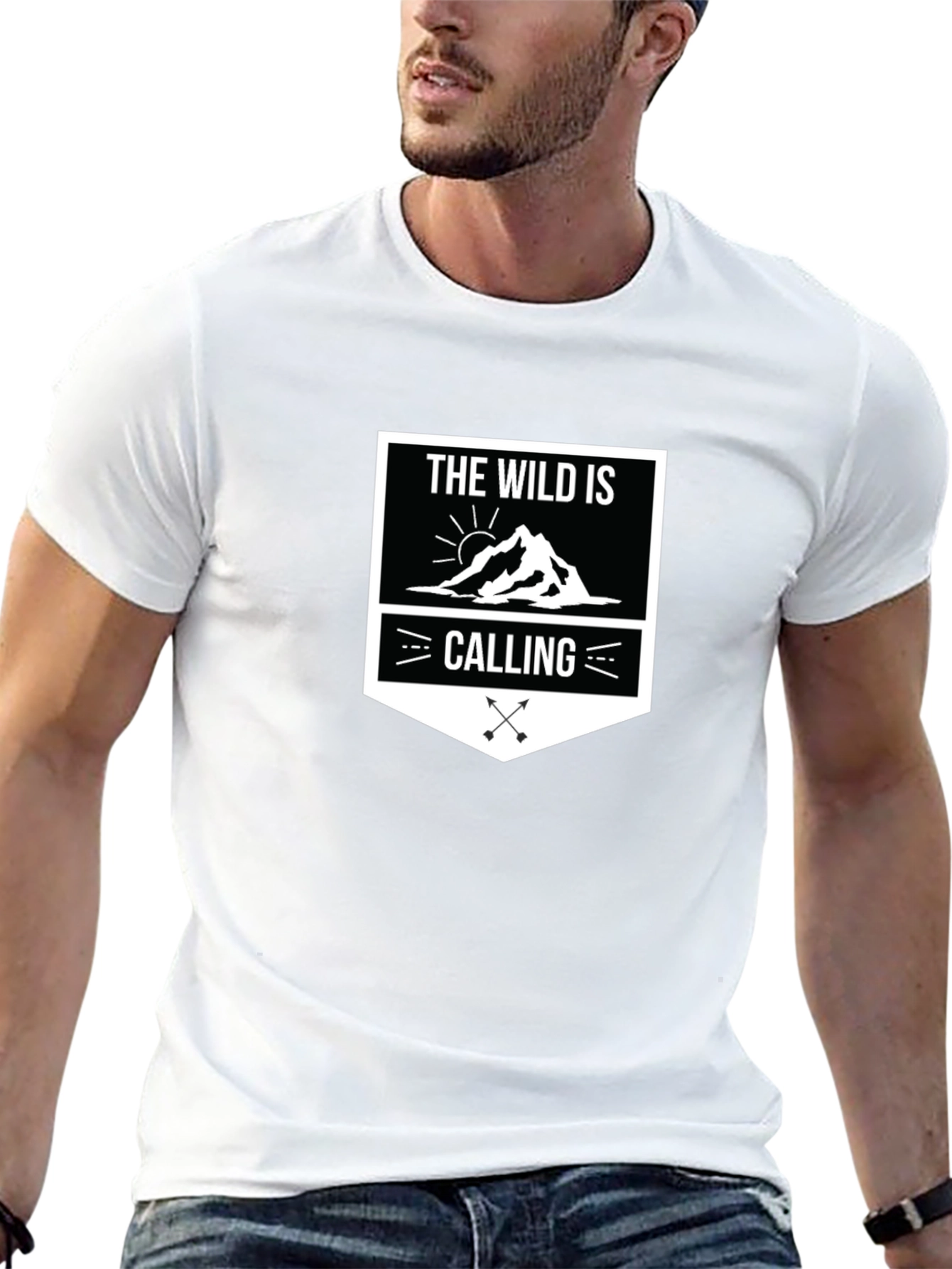 The Wild Is Calling Graphic Tee - Black Cotton