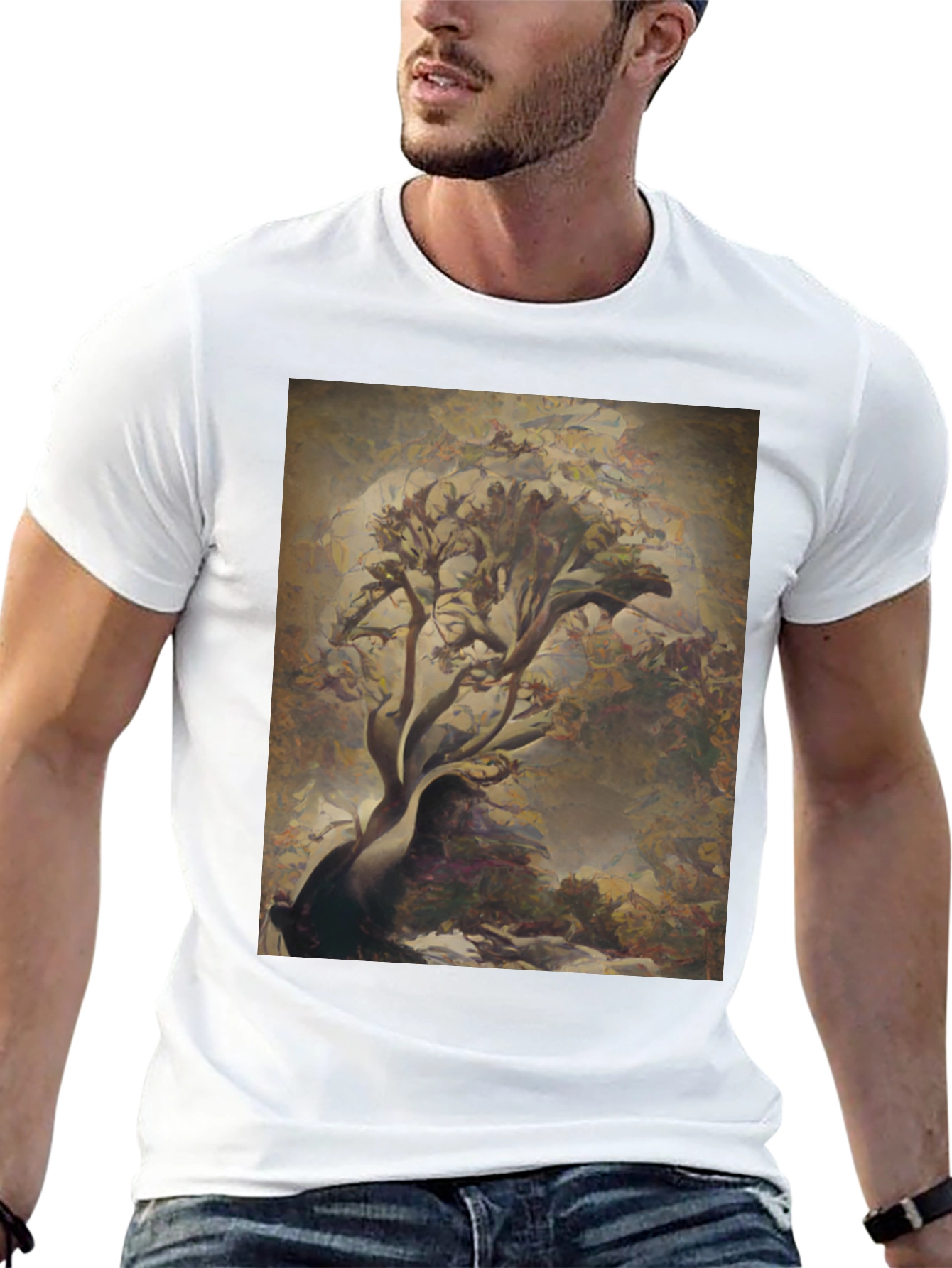 Abstract Tree Art Black Tee