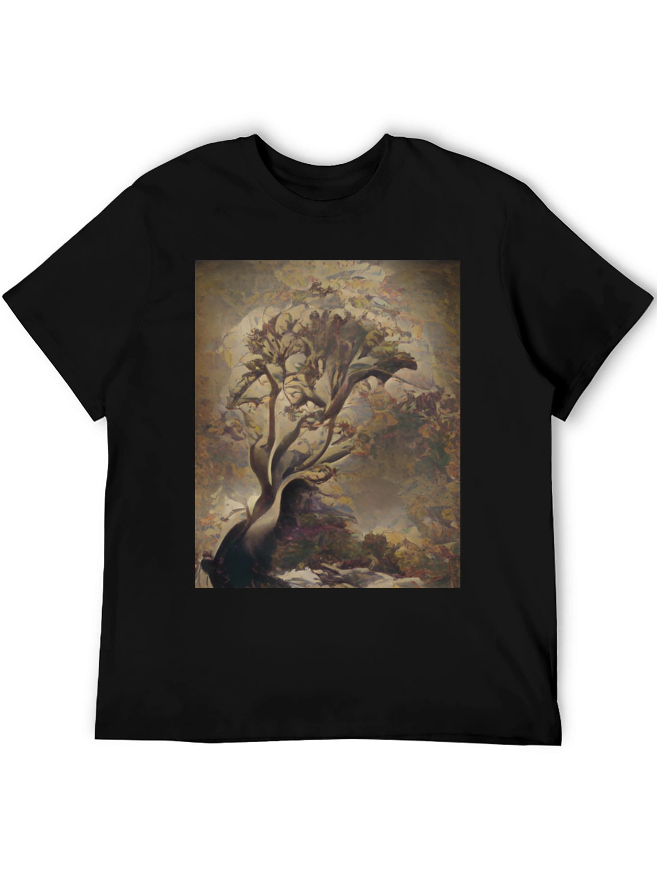 Abstract Tree Art Black Tee