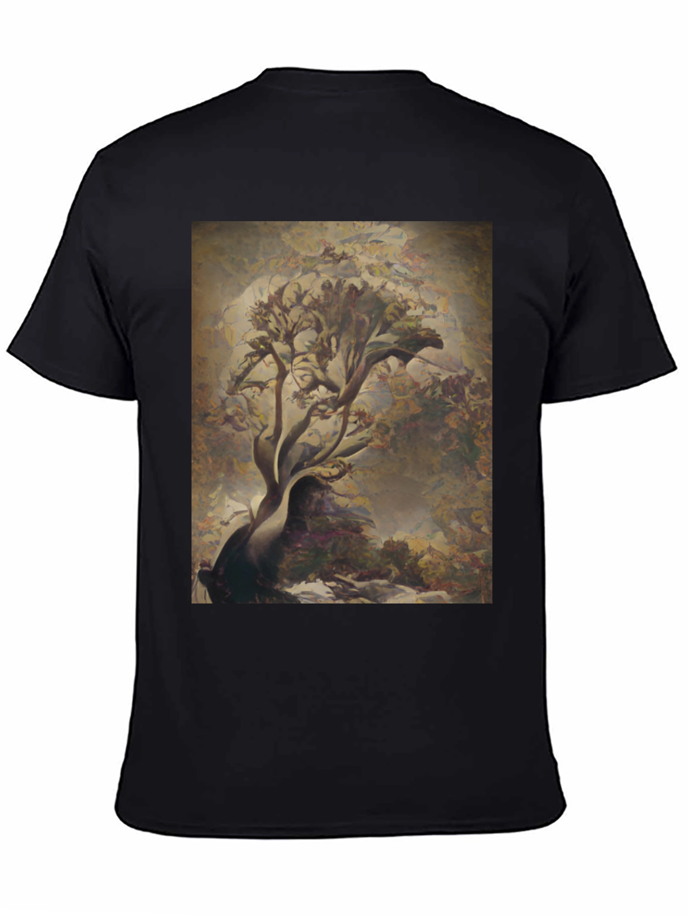 Abstract Tree Art Black Tee