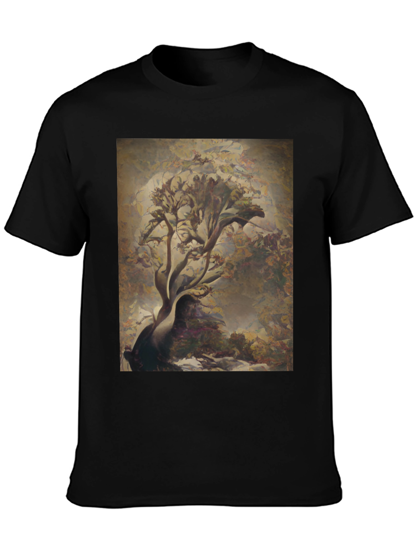 Abstract Tree Art Black Tee