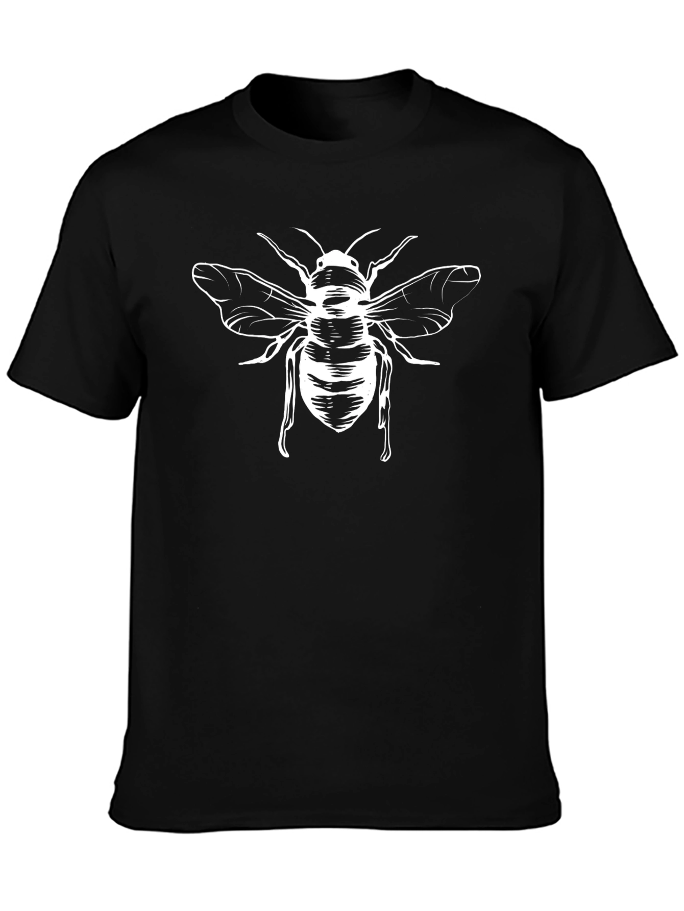 Black Graphic Tee - Bee Design