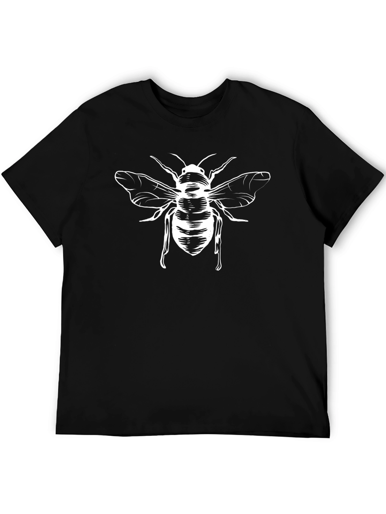 Black Graphic Tee - Bee Design