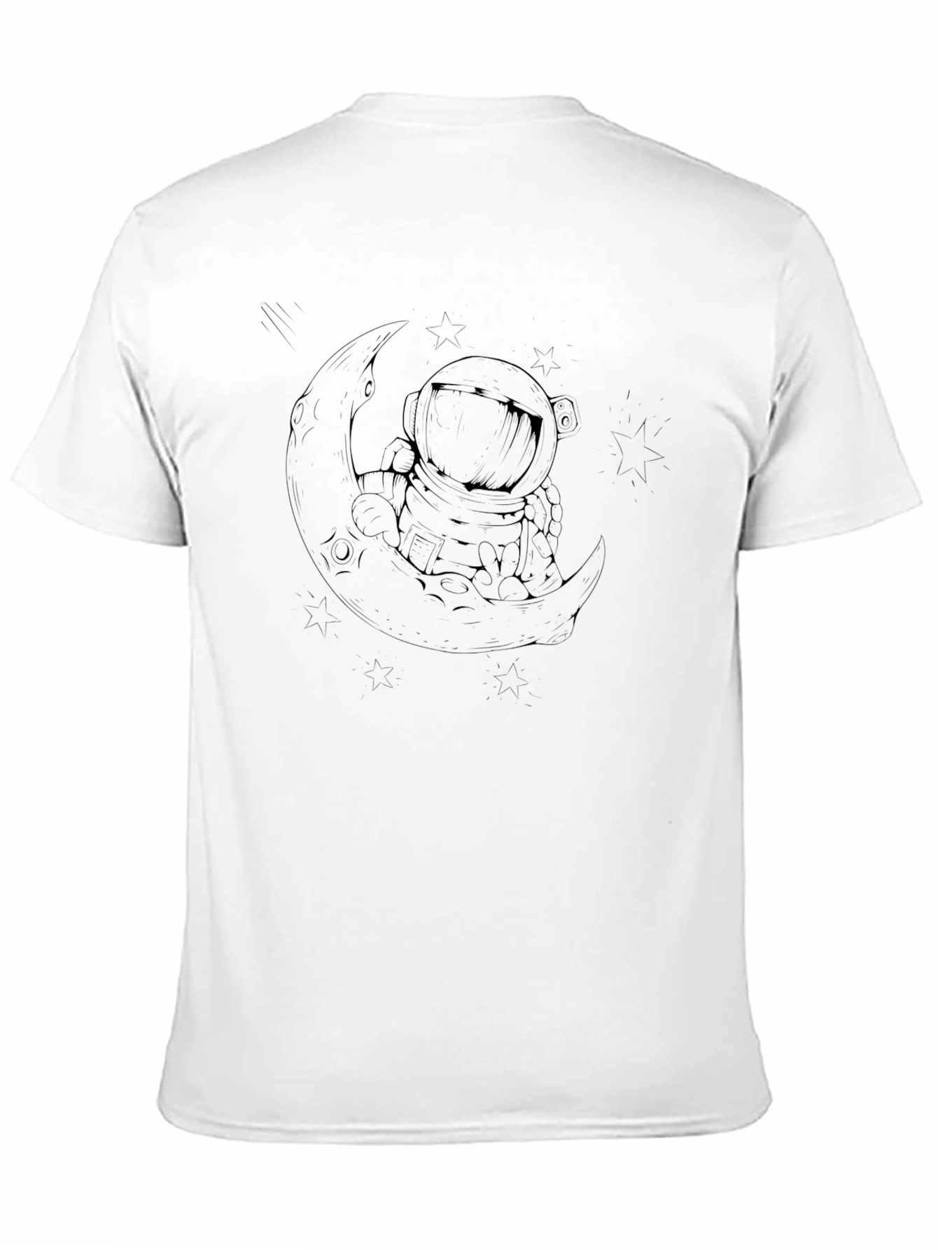 Astronaut Moon T-Shirt - Mens Black Graphic Tee