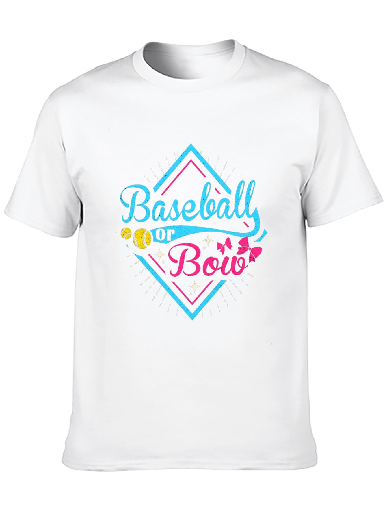 Baseball or Bow Gender Reveal T-Shirt