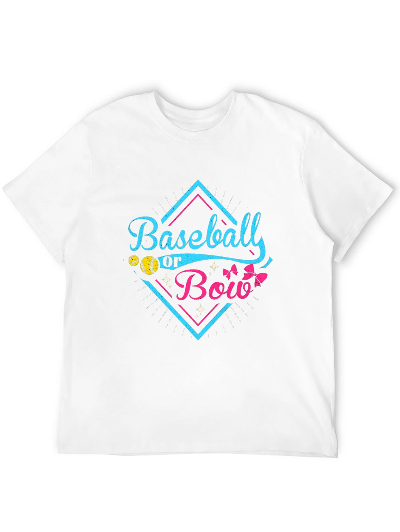 Baseball or Bow Gender Reveal T-Shirt