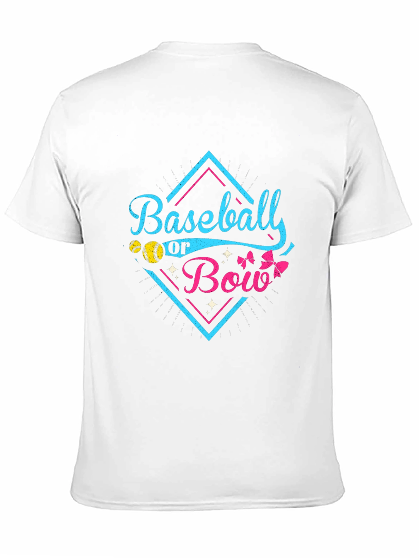 Baseball or Bow Gender Reveal T-Shirt