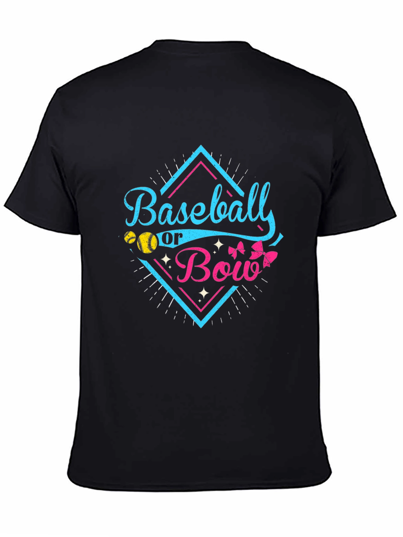 Baseball or Bow Gender Reveal T-Shirt
