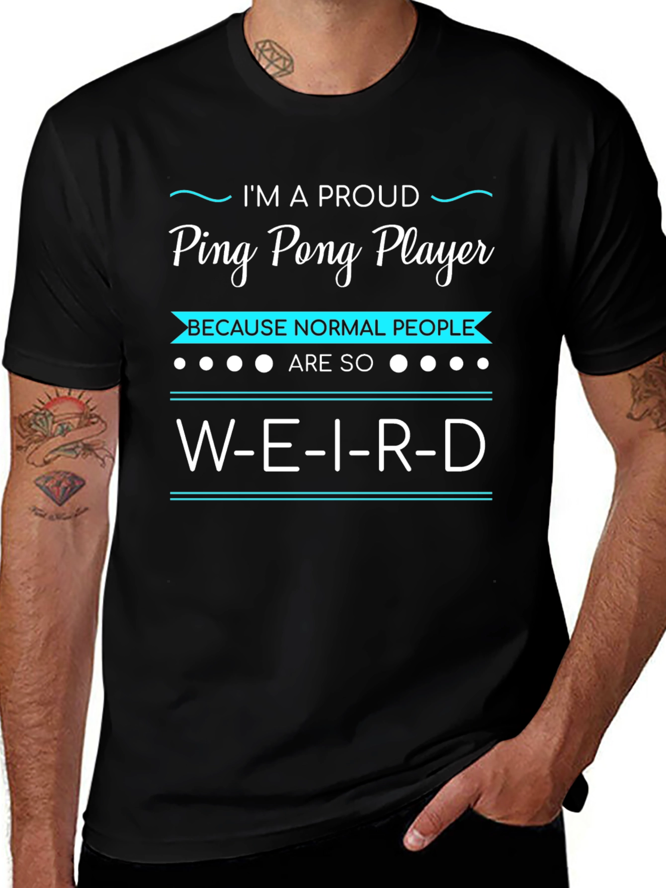 Proud Ping Pong Player Graphic Tee - Weird People