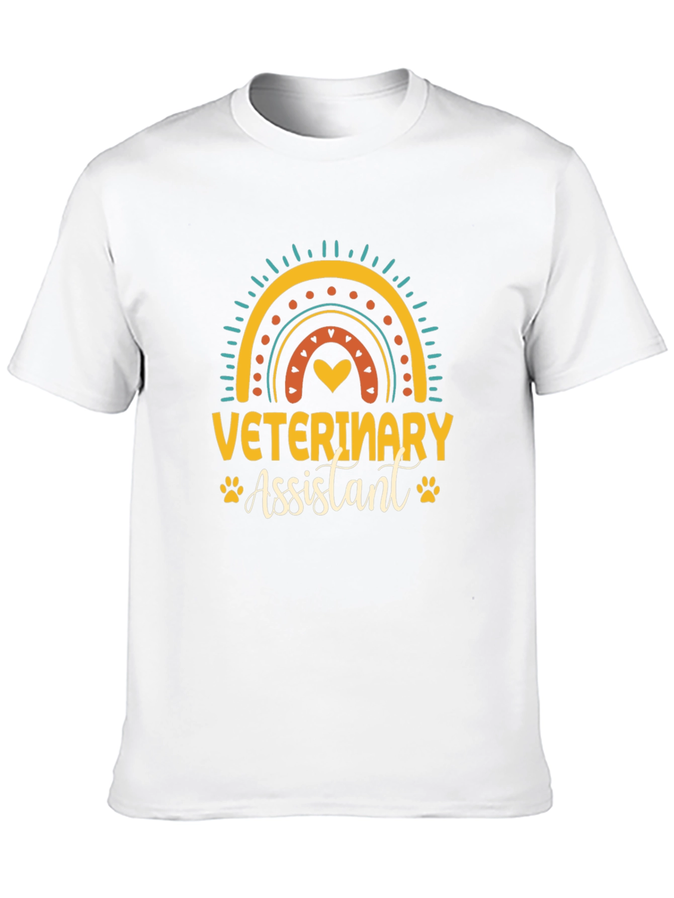 Veterinary Assistant Rainbow Graphic Tee