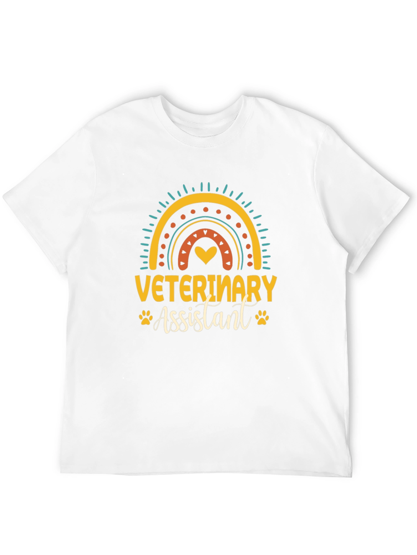Veterinary Assistant Rainbow Graphic Tee