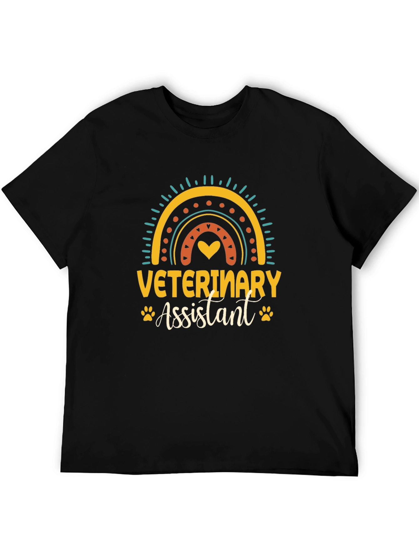 Veterinary Assistant Rainbow Graphic Tee